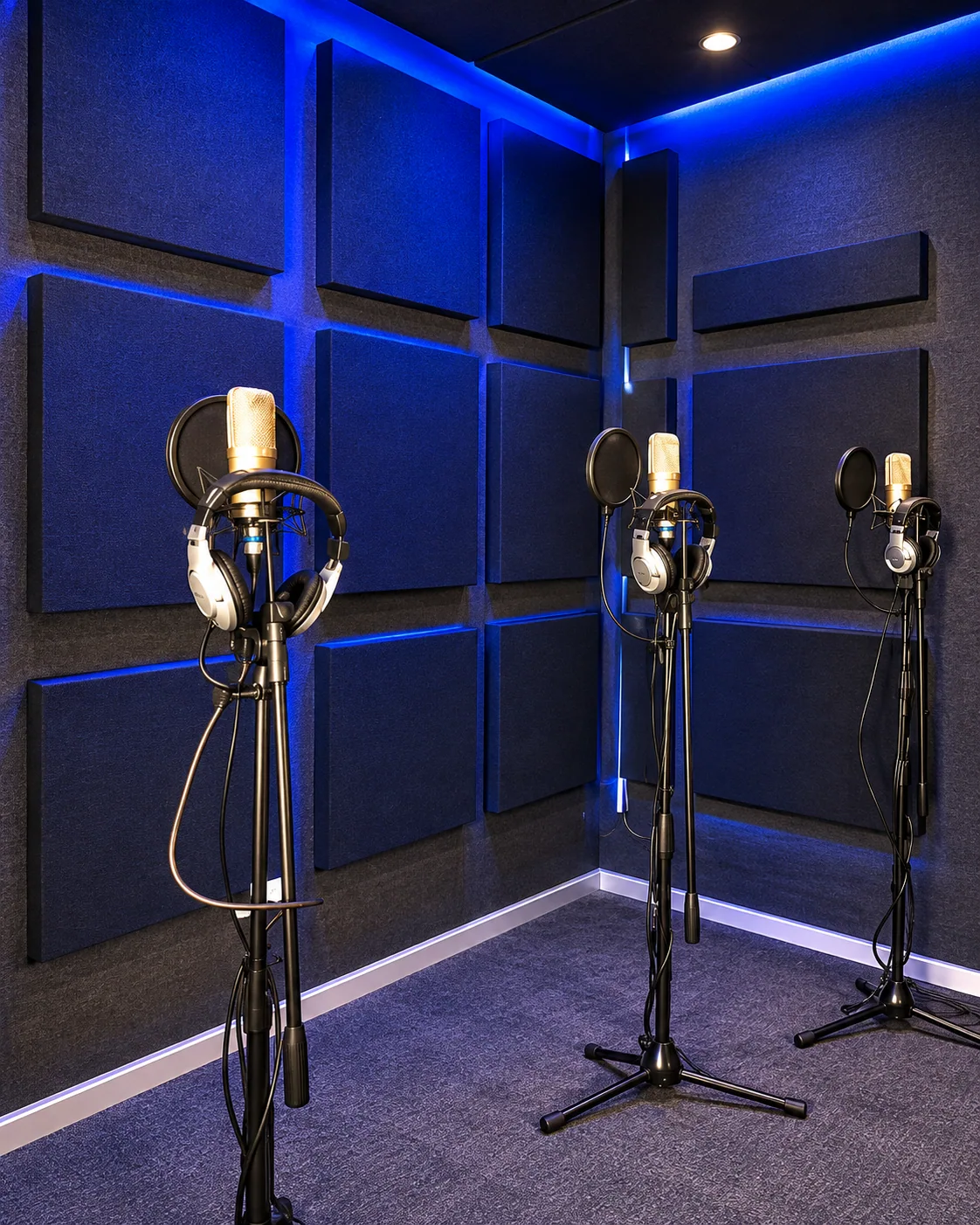 Inside the recording booth