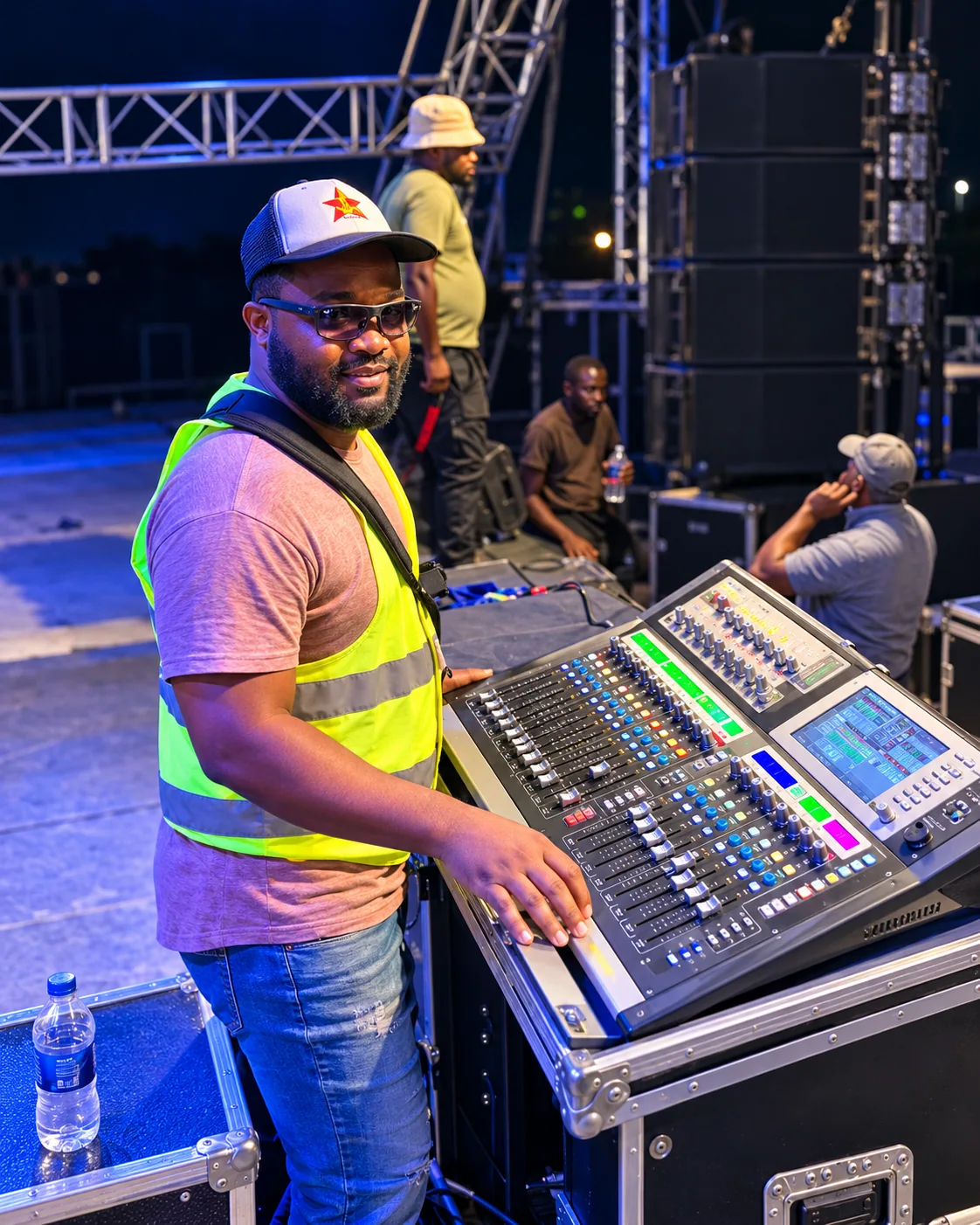 Live sound engineering supporting setup